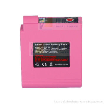 Custom Portable 14.8v 2200mah Heated Blanket Battery Pack With Four Smart Outputs